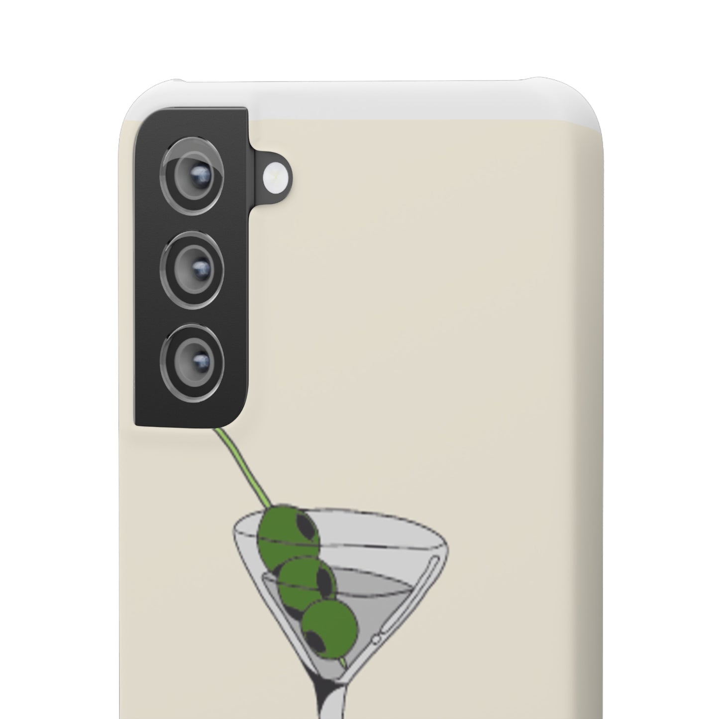 Olive Martini Phone Case with Card Holder