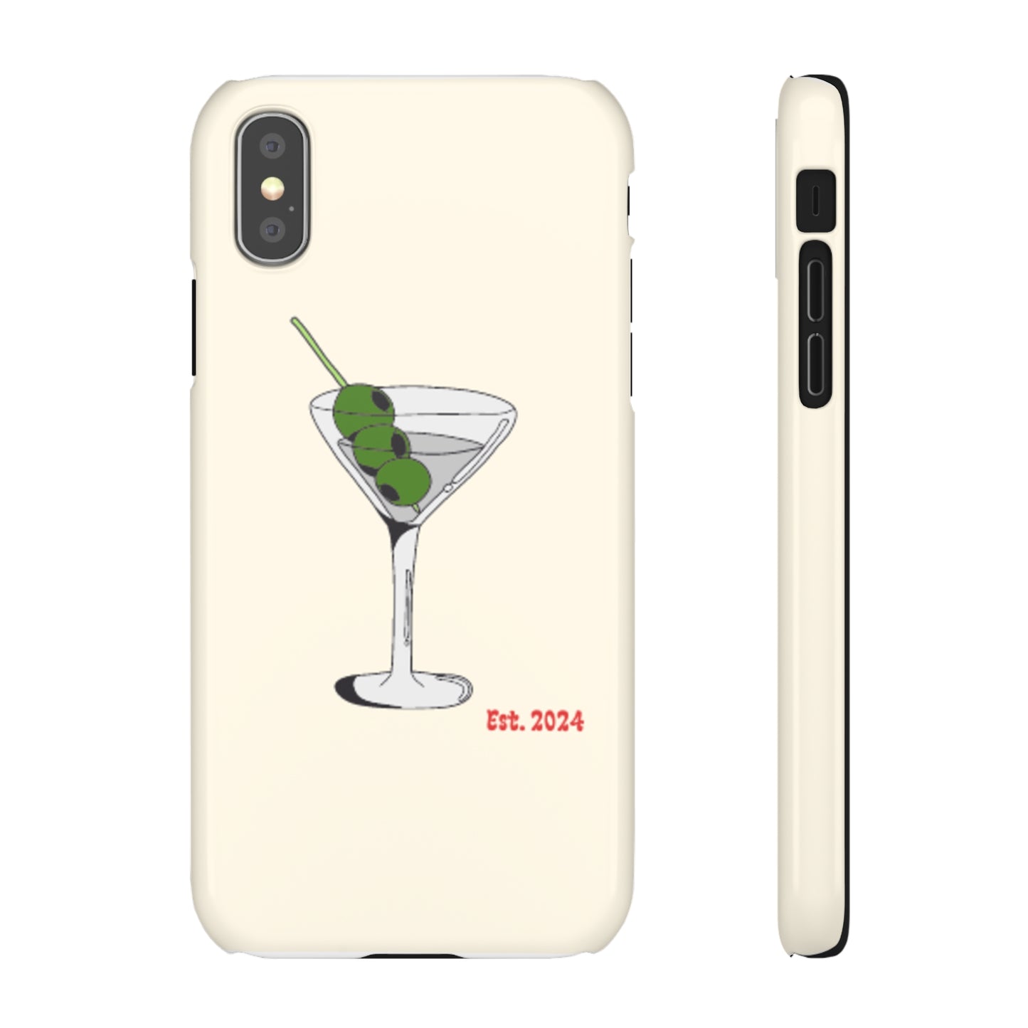 Olive Martini Phone Case with Card Holder