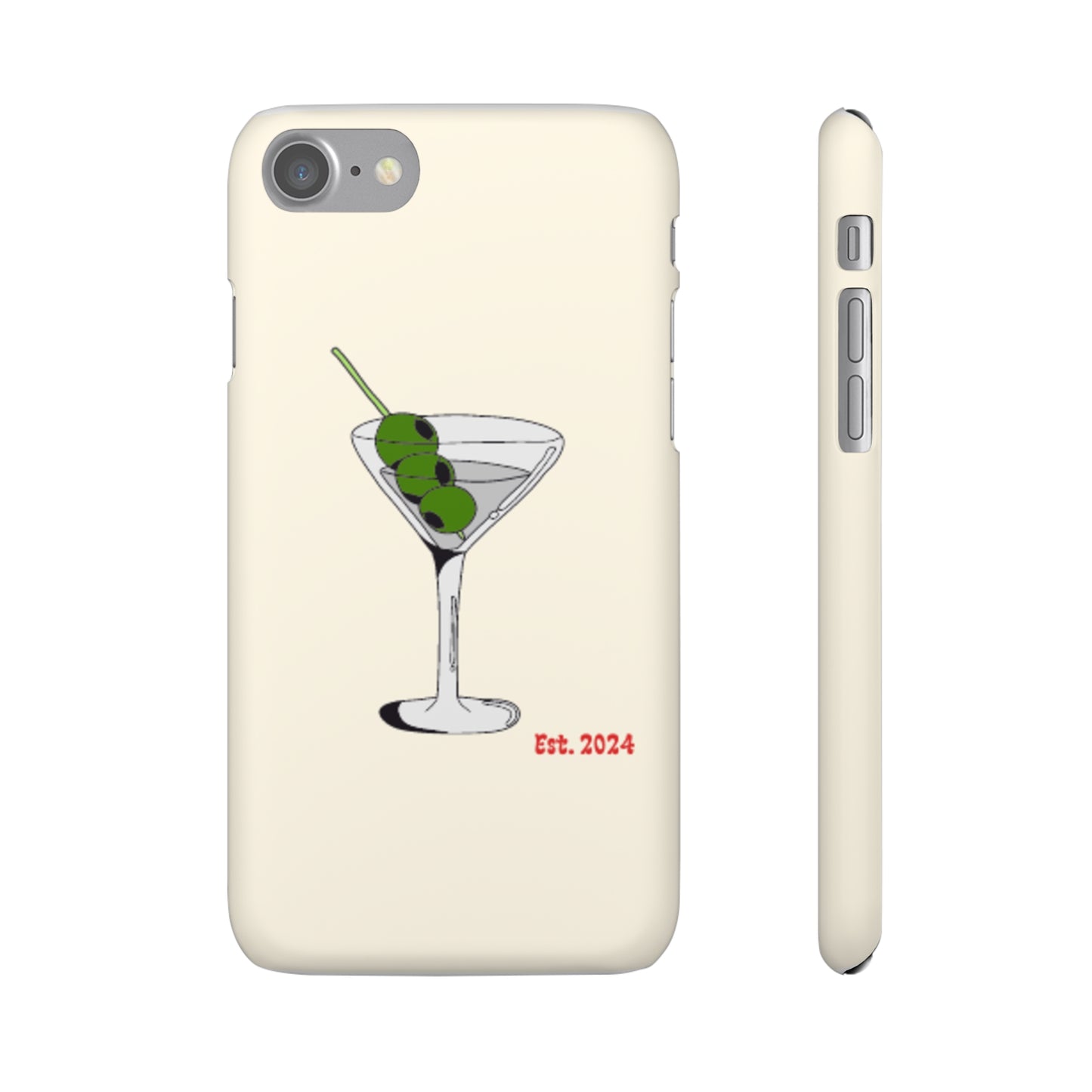 Olive Martini Phone Case with Card Holder