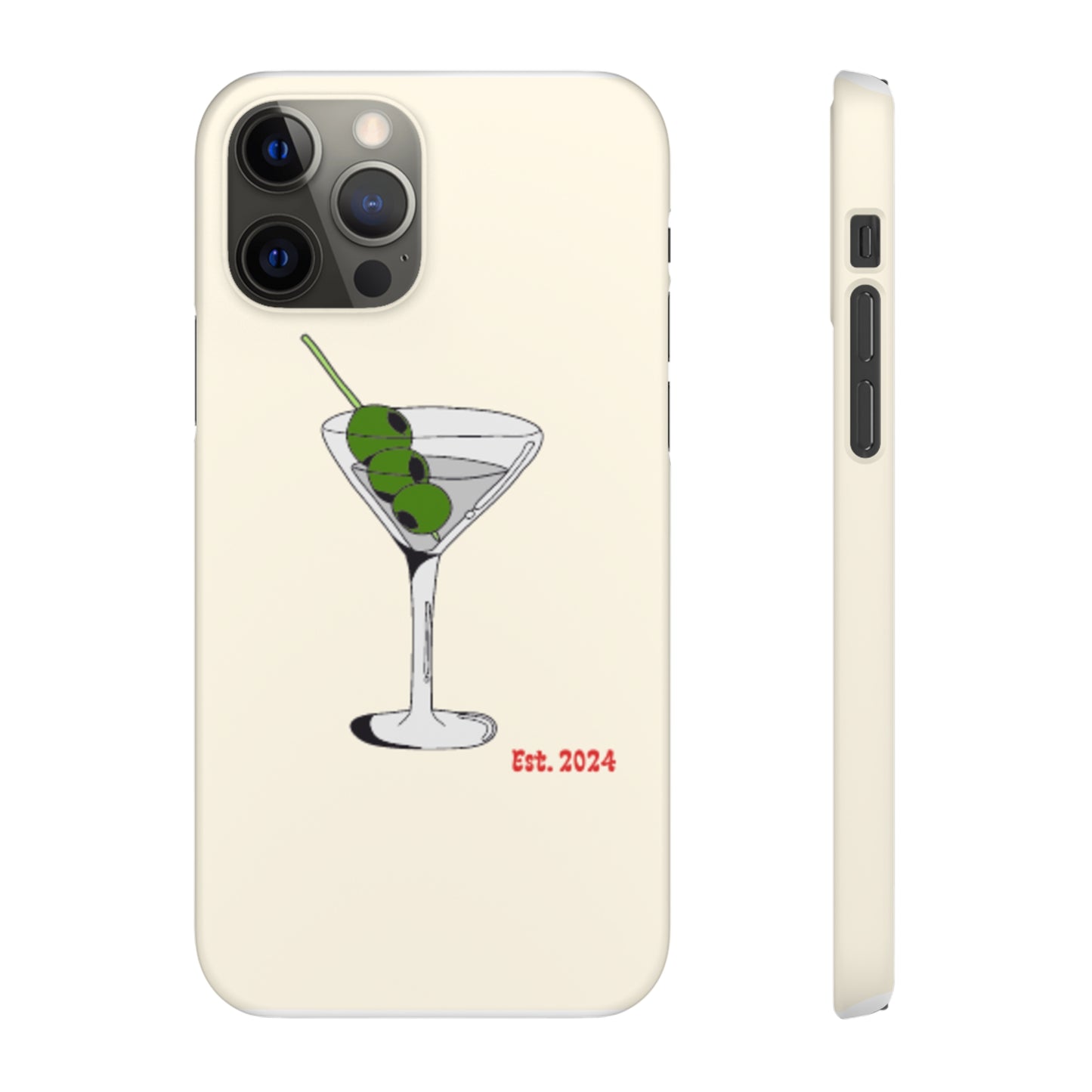 Olive Martini Phone Case with Card Holder