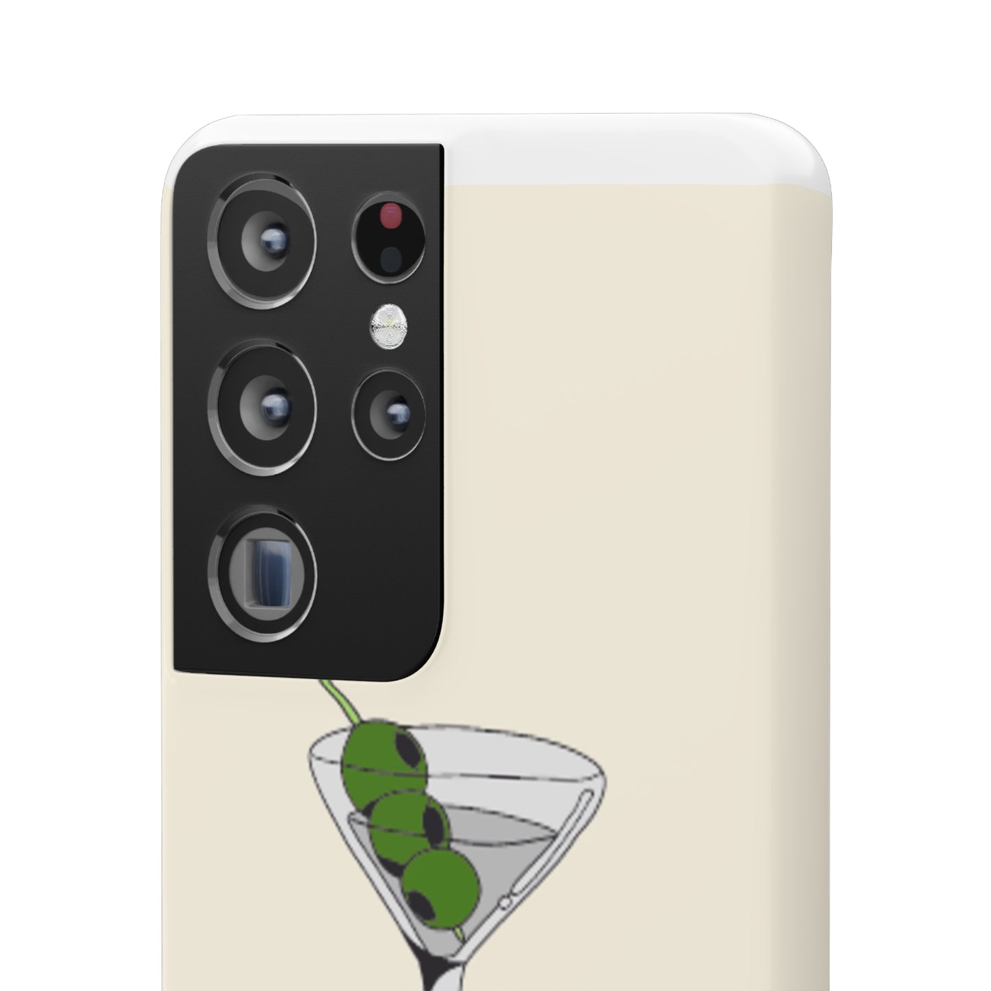 Olive Martini Phone Case with Card Holder