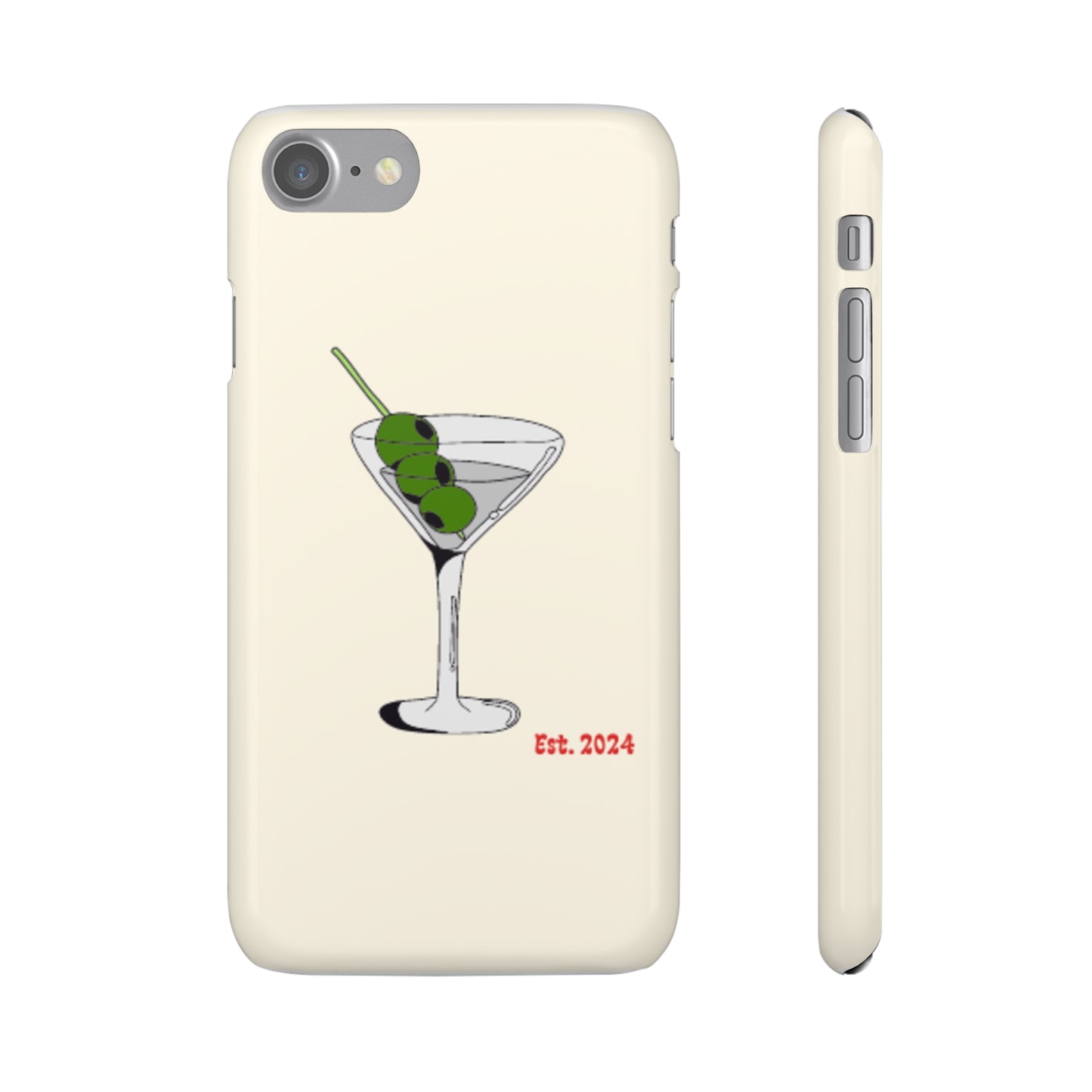 Olive Martini Phone Case with Card Holder