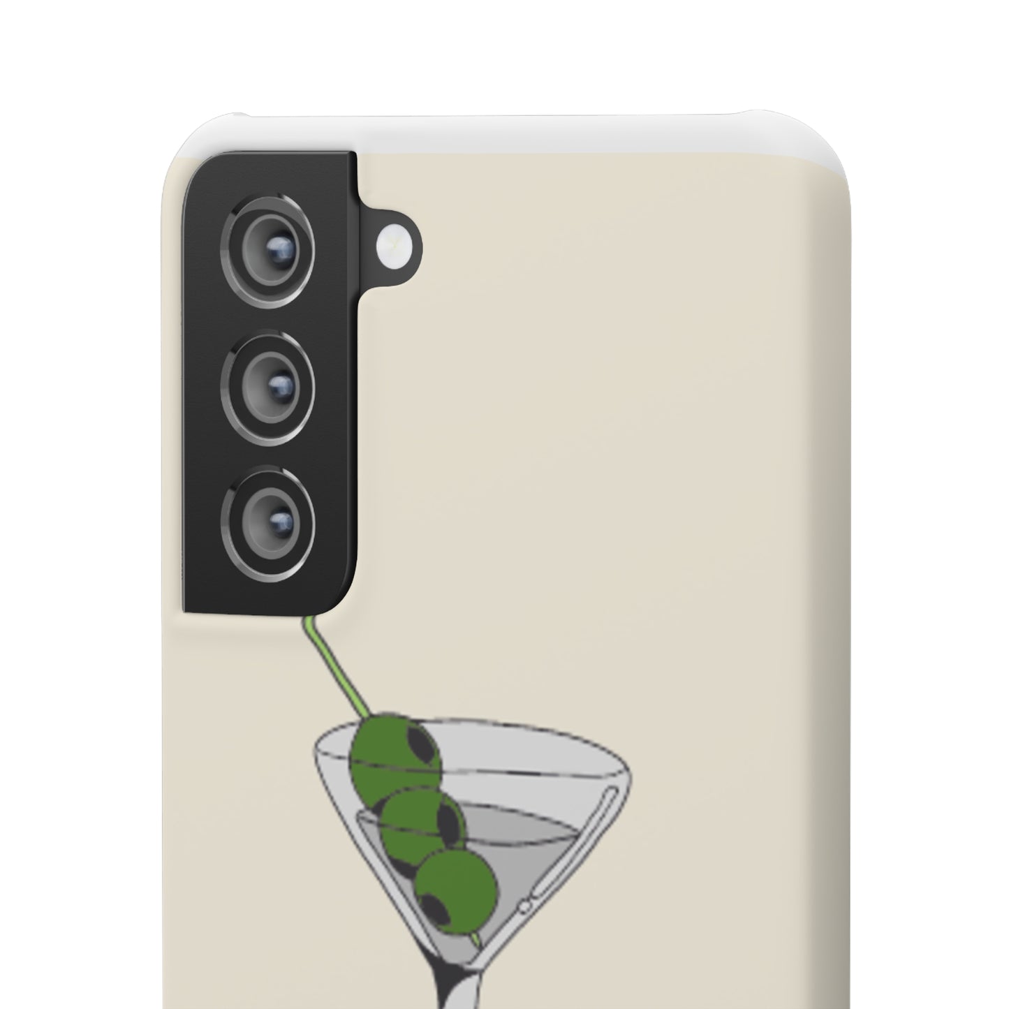 Olive Martini Phone Case with Card Holder