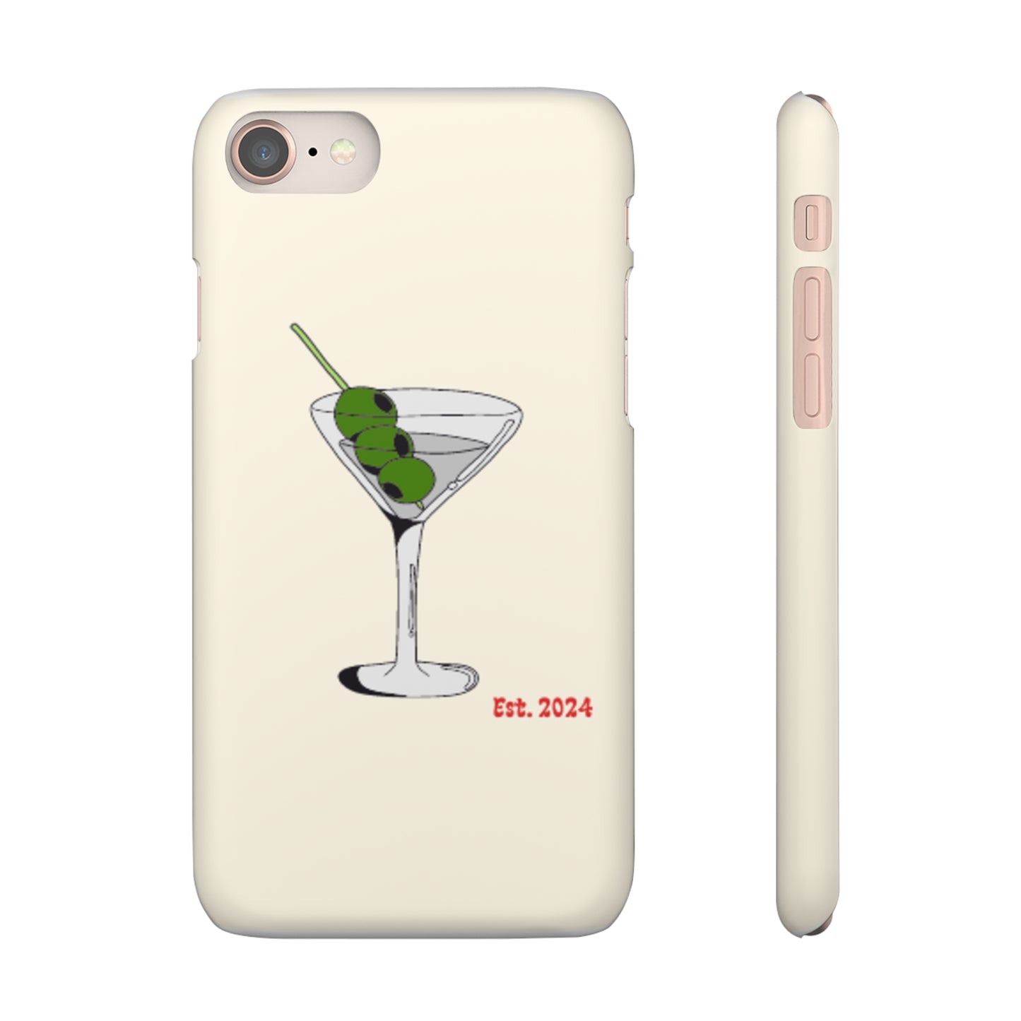 Olive Martini Phone Case with Card Holder