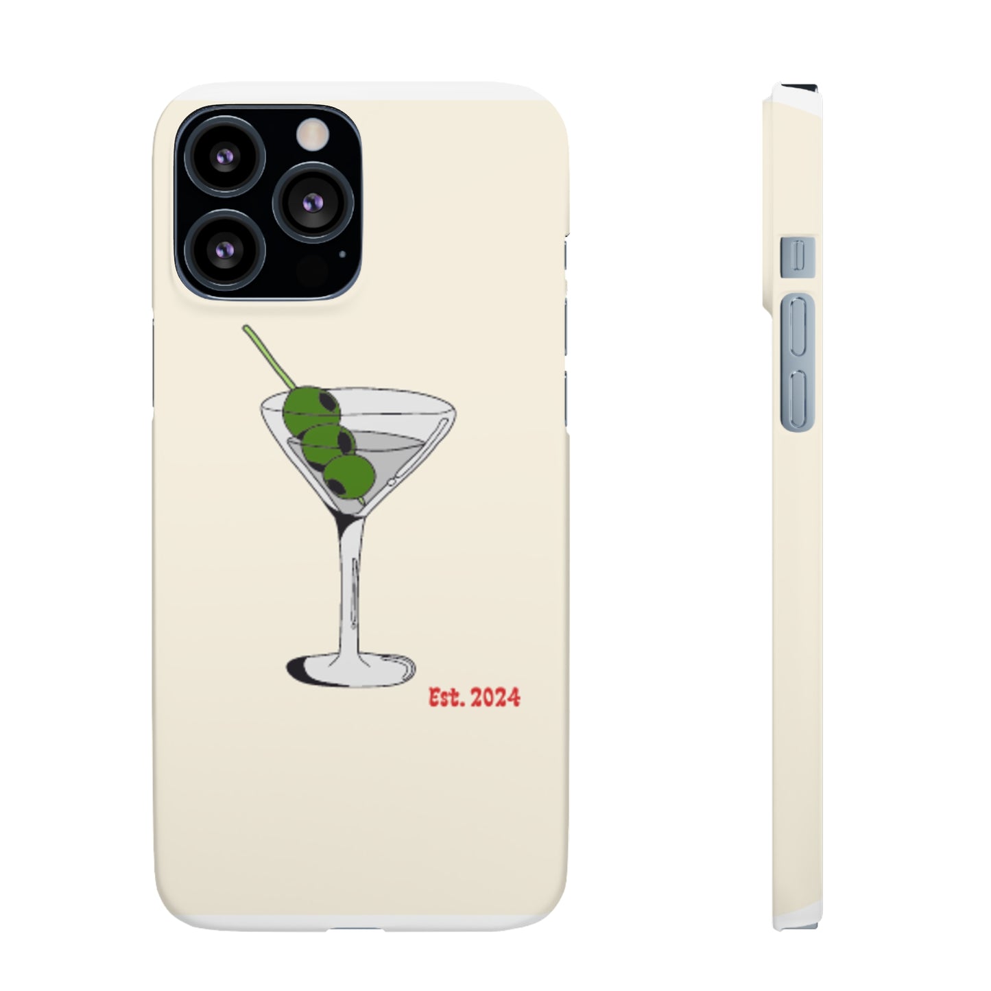 Olive Martini Phone Case with Card Holder