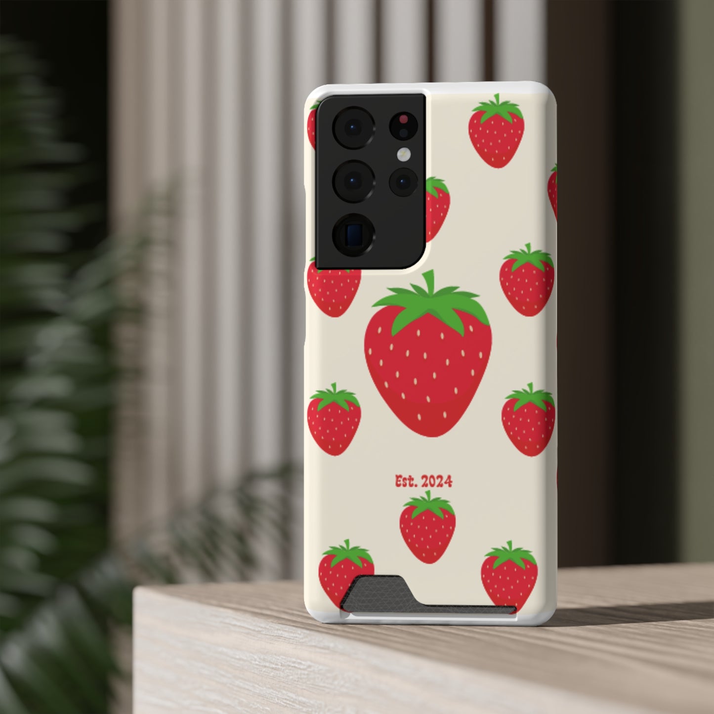 Strawberry Daiquiri Phone Case With Card Holder