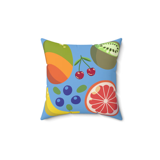 Square Pillow in Ultra Fruity Blue