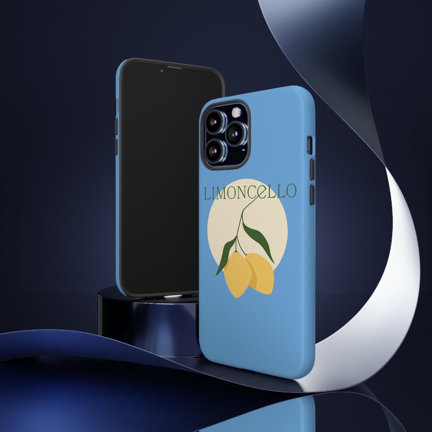 Limoncello Retro Phone Case - Tough Blue