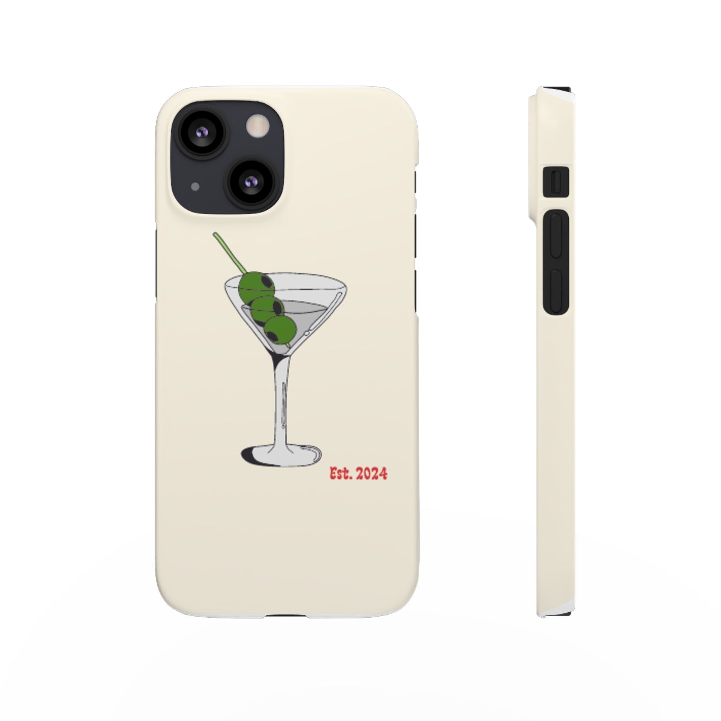 Olive Martini Phone Case with Card Holder