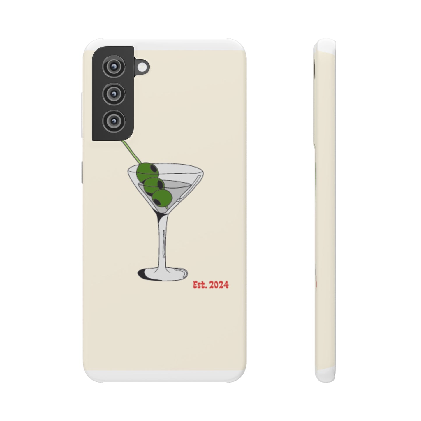 Olive Martini Phone Case with Card Holder