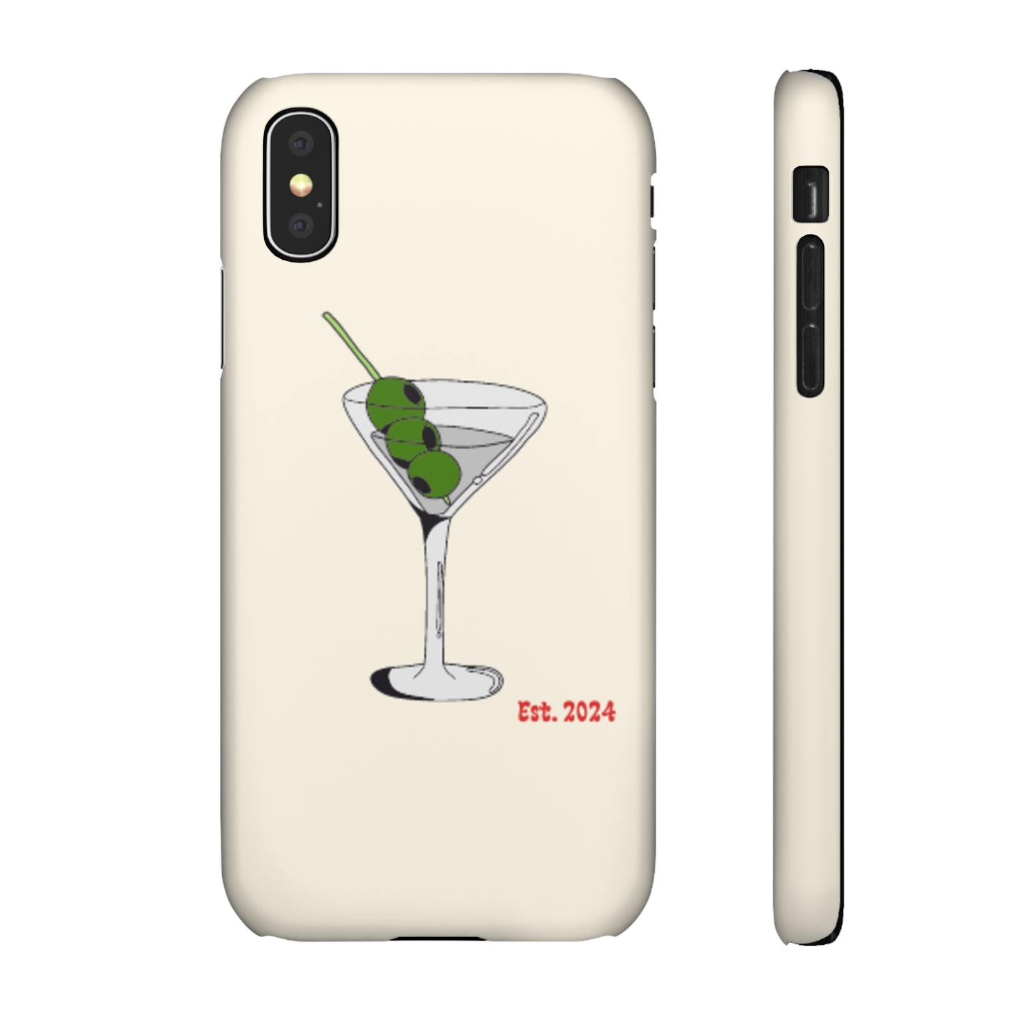 Olive Martini Phone Case with Card Holder