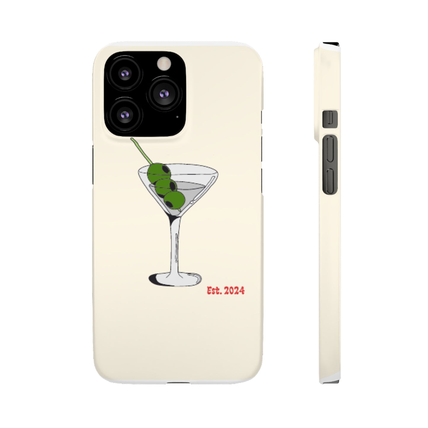 Olive Martini Phone Case with Card Holder