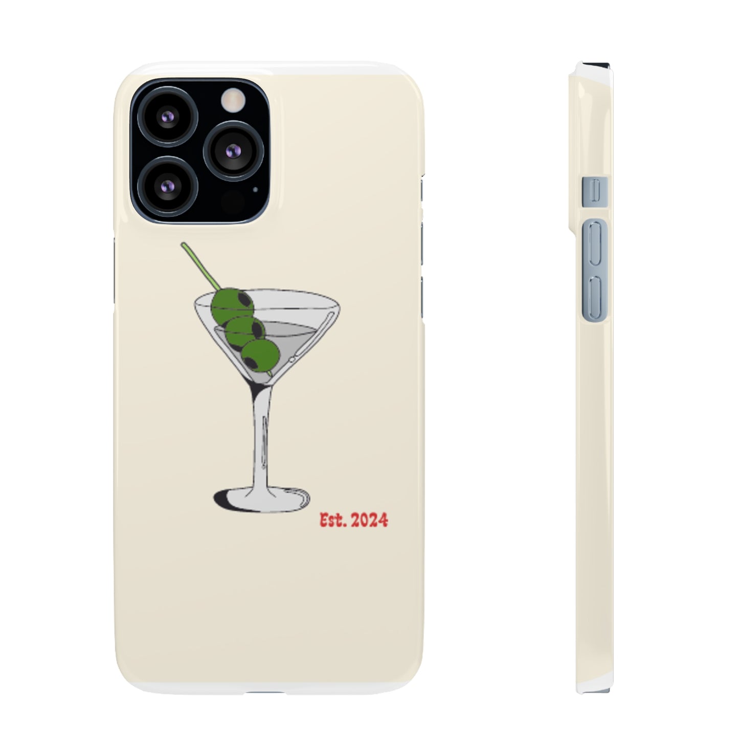 Olive Martini Phone Case with Card Holder