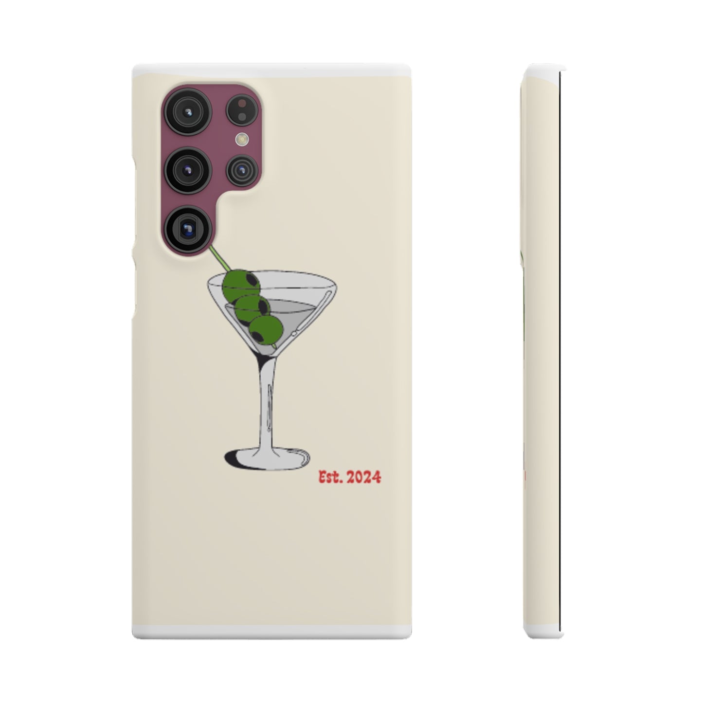 Olive Martini Phone Case with Card Holder