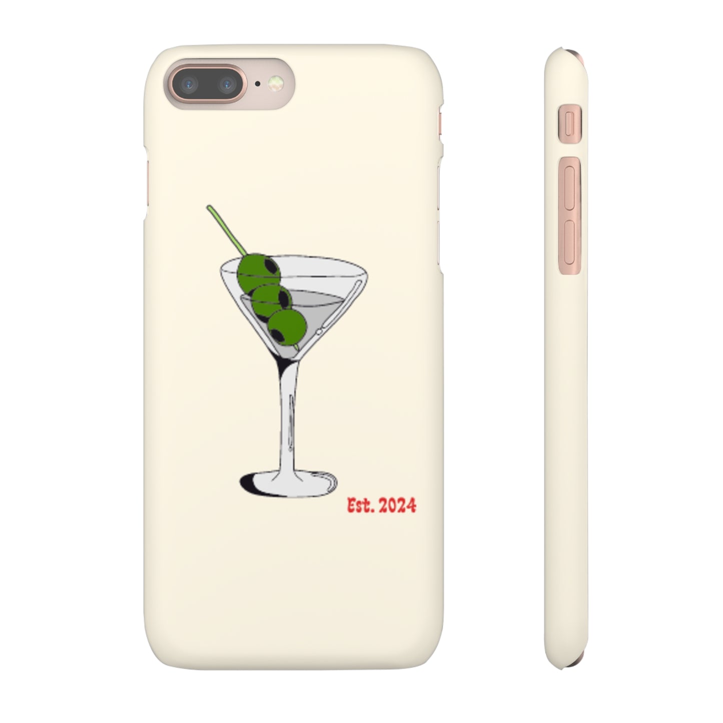 Olive Martini Phone Case with Card Holder