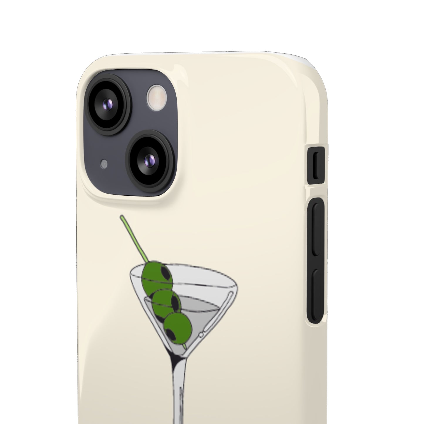 Olive Martini Phone Case with Card Holder