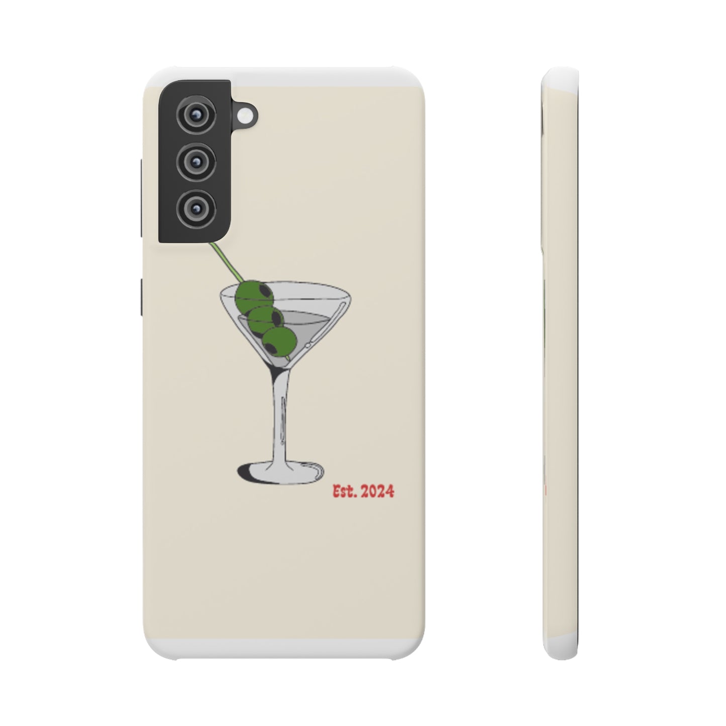 Olive Martini Phone Case with Card Holder