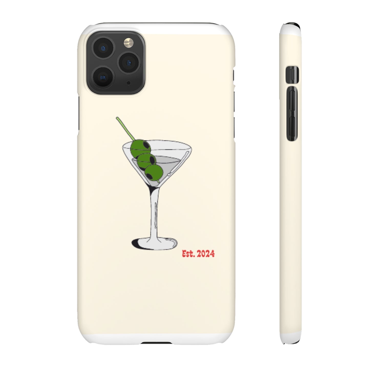 Olive Martini Phone Case with Card Holder