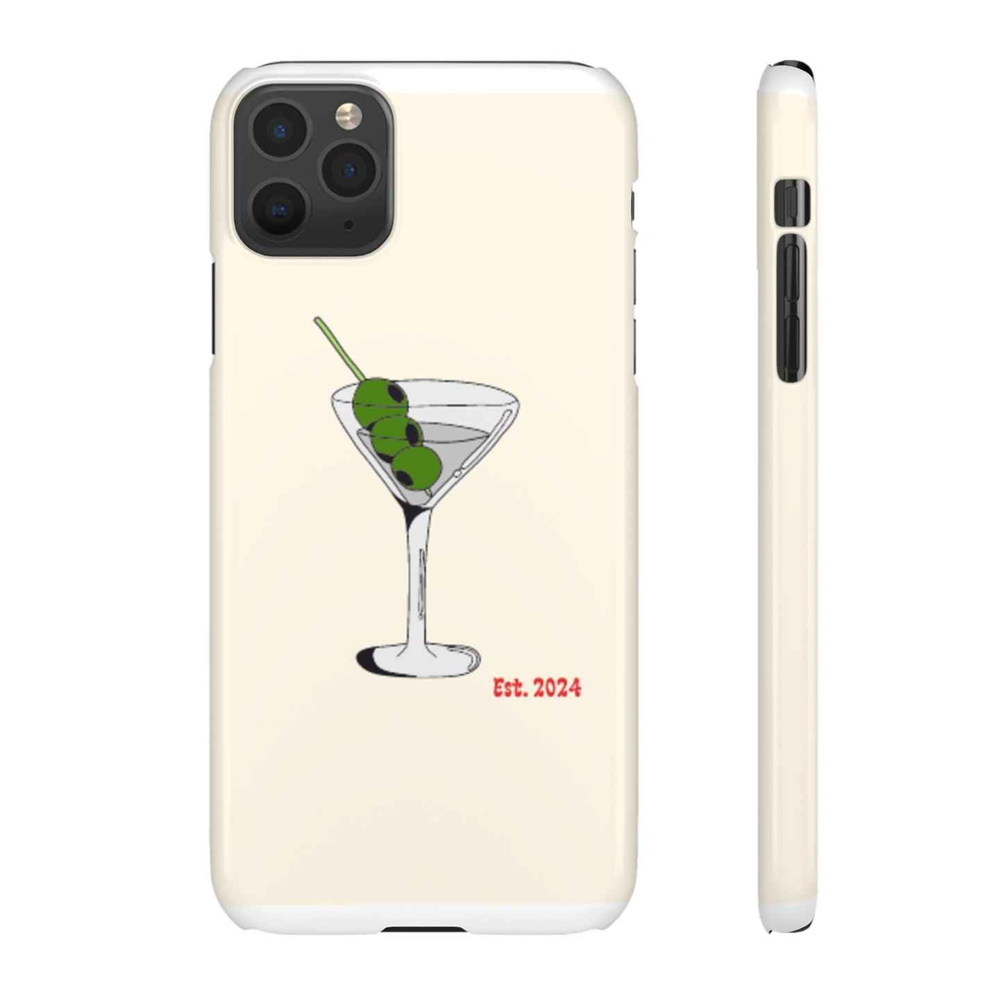 Olive Martini Phone Case with Card Holder