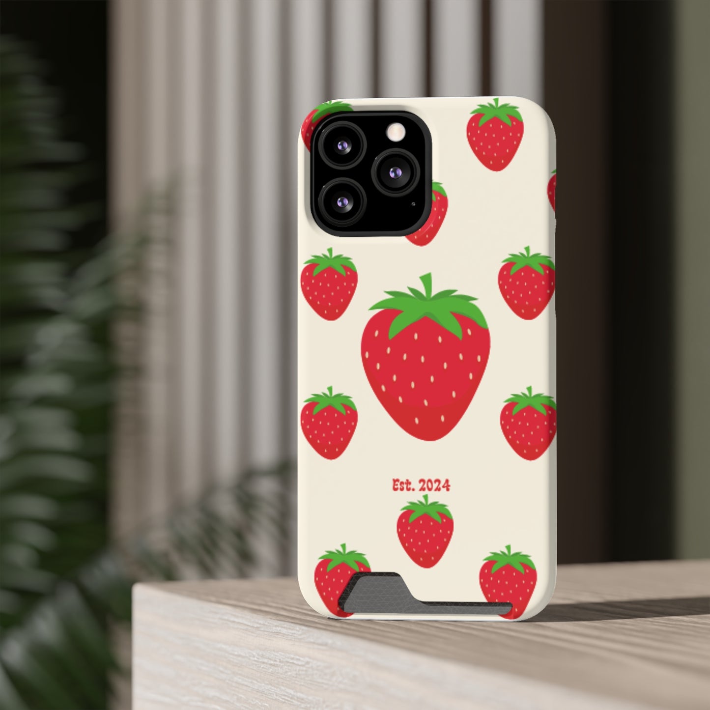 Strawberry Daiquiri Phone Case With Card Holder