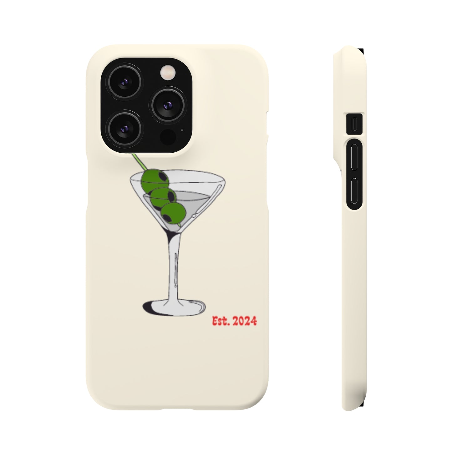 Olive Martini Phone Case with Card Holder