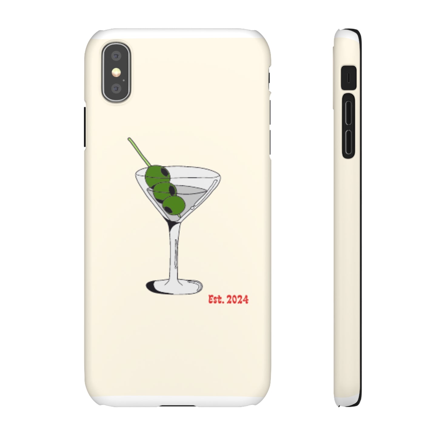 Olive Martini Phone Case with Card Holder