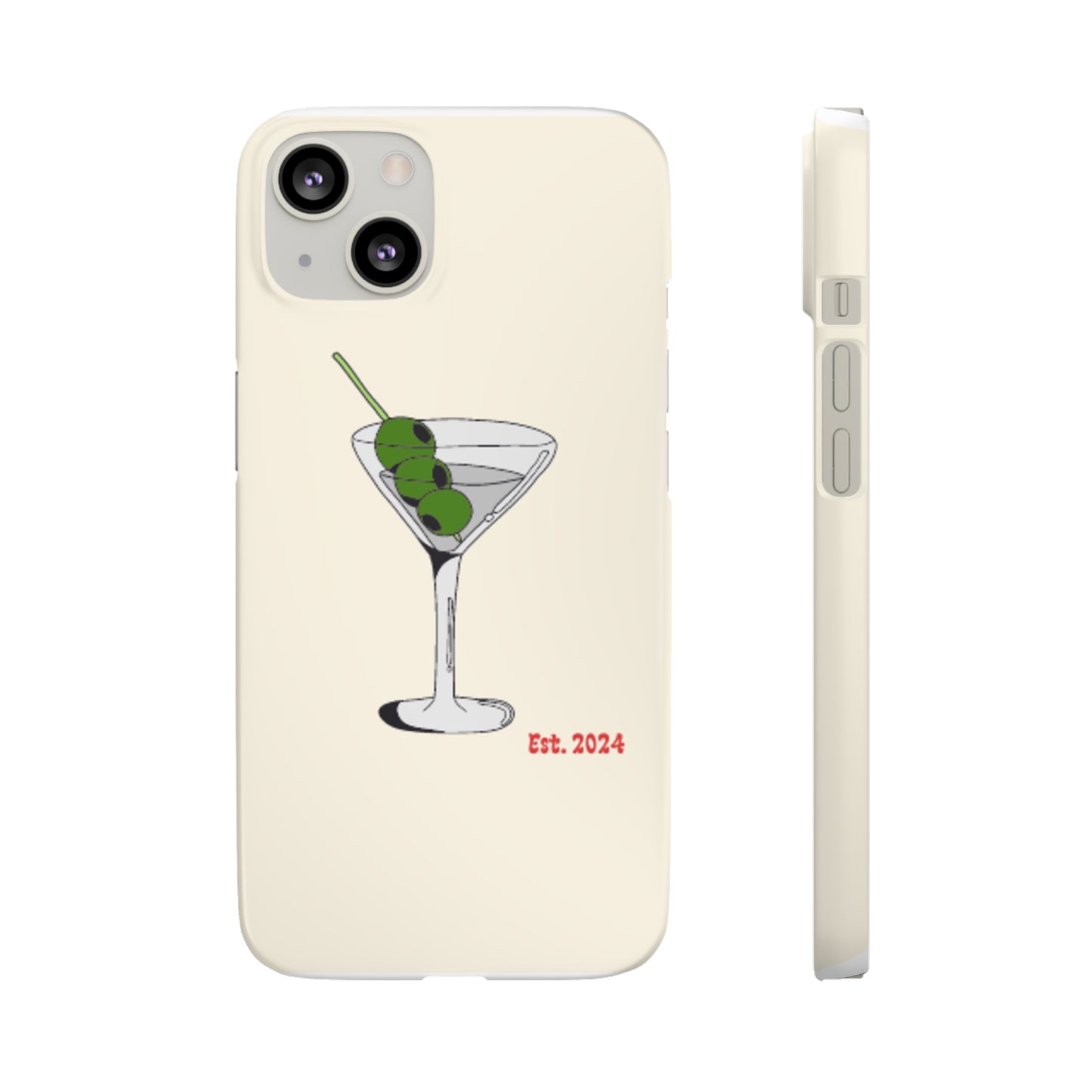 Olive Martini Phone Case with Card Holder