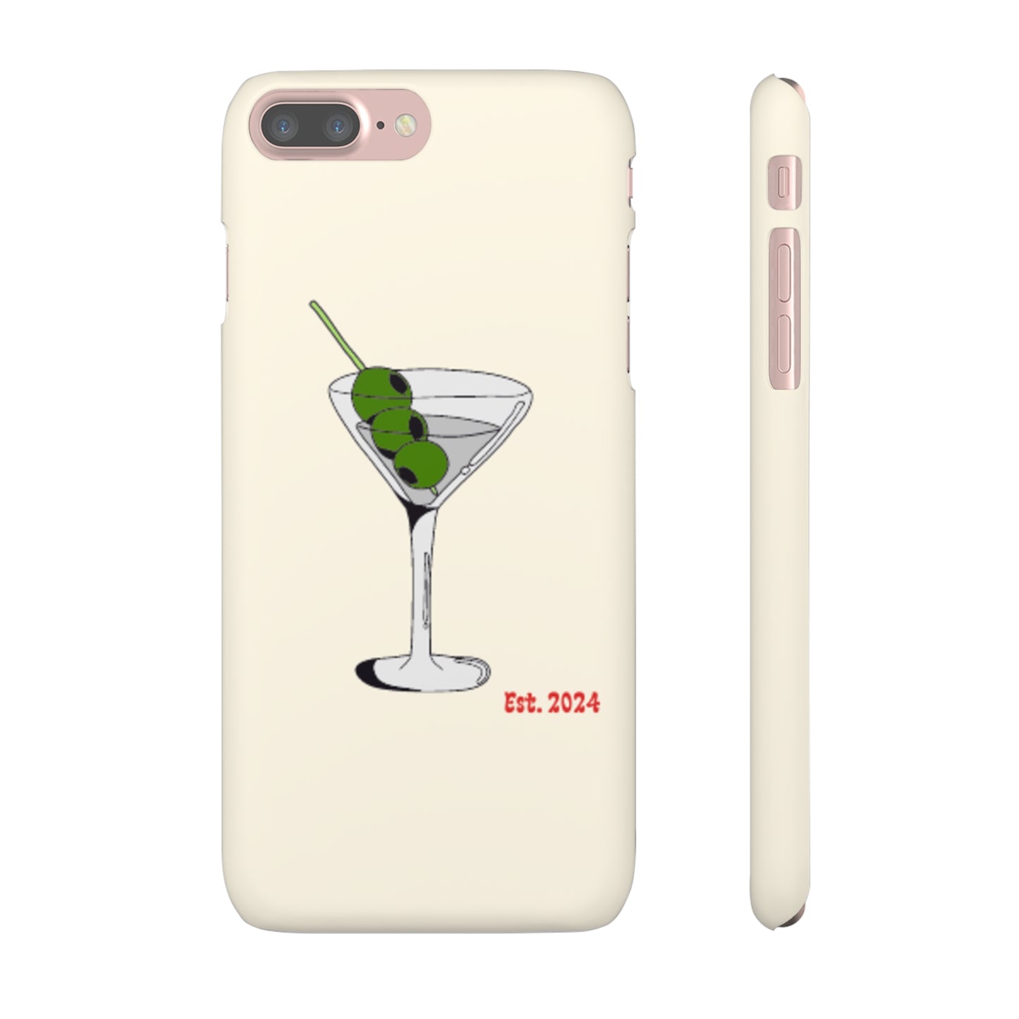 Olive Martini Phone Case with Card Holder