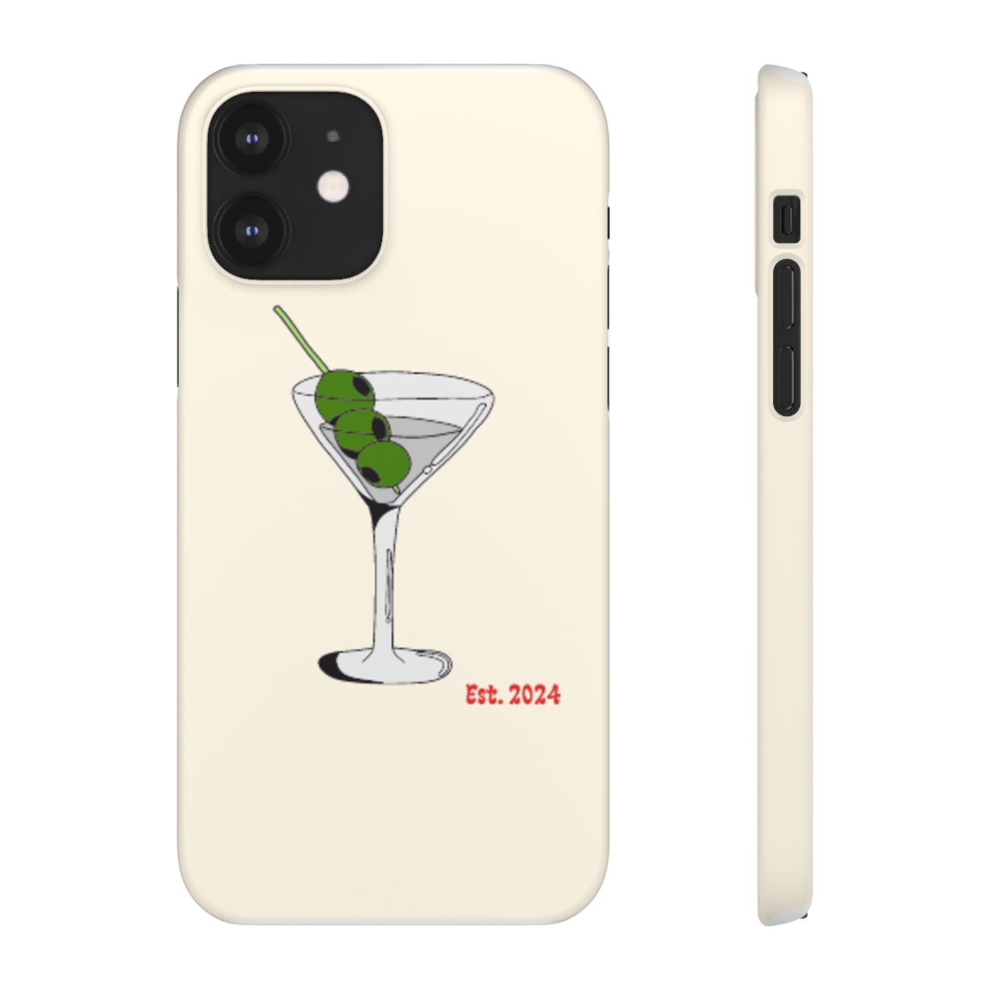 Olive Martini Phone Case with Card Holder