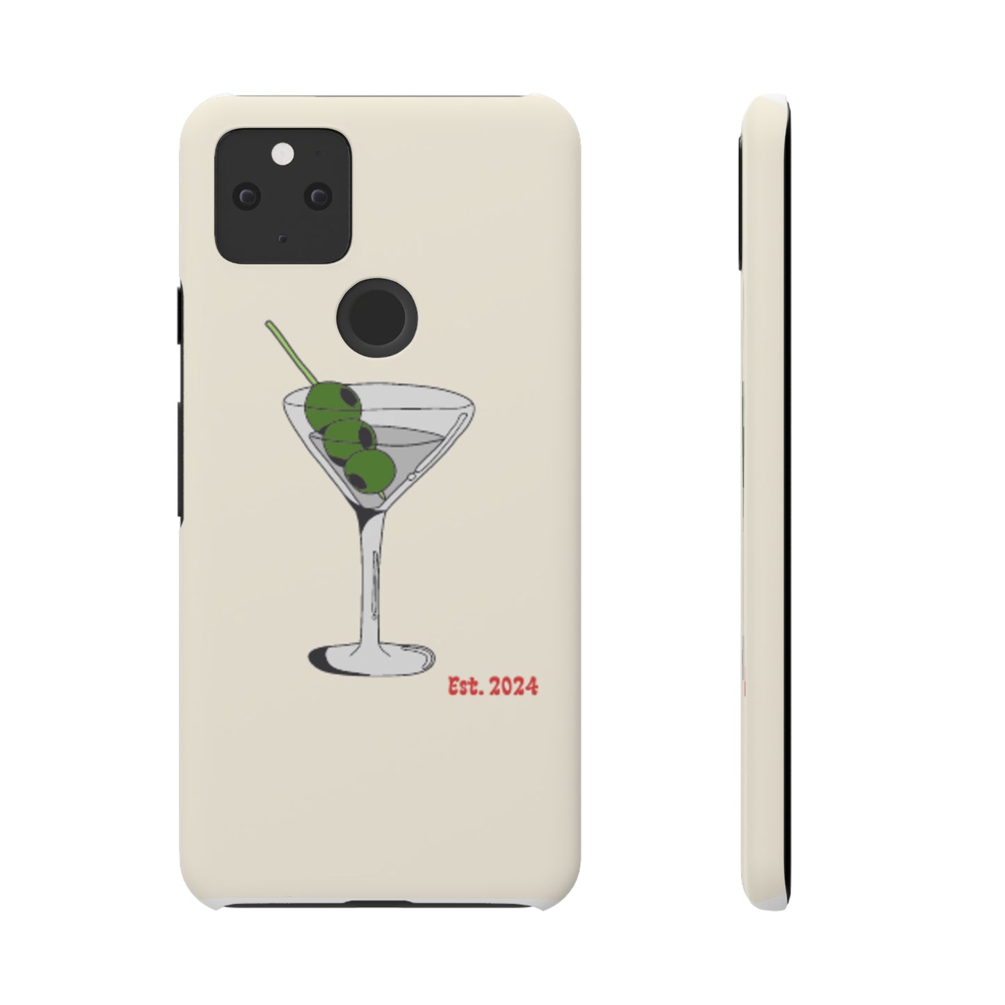 Olive Martini Phone Case with Card Holder