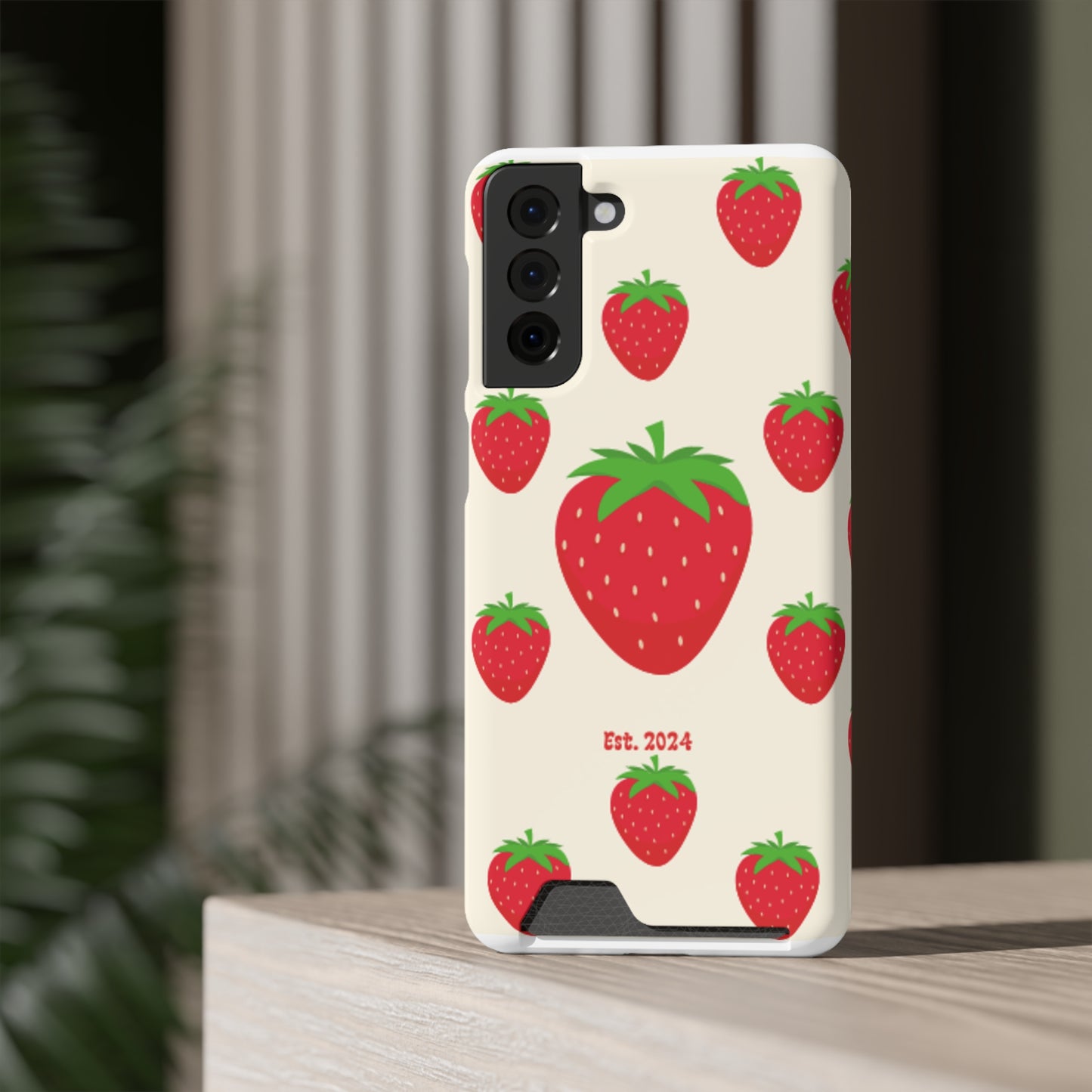 Strawberry Daiquiri Phone Case With Card Holder