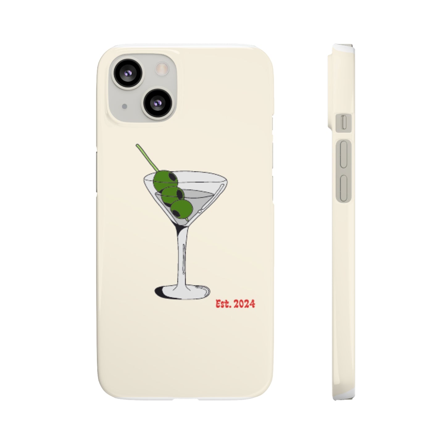 Olive Martini Phone Case with Card Holder