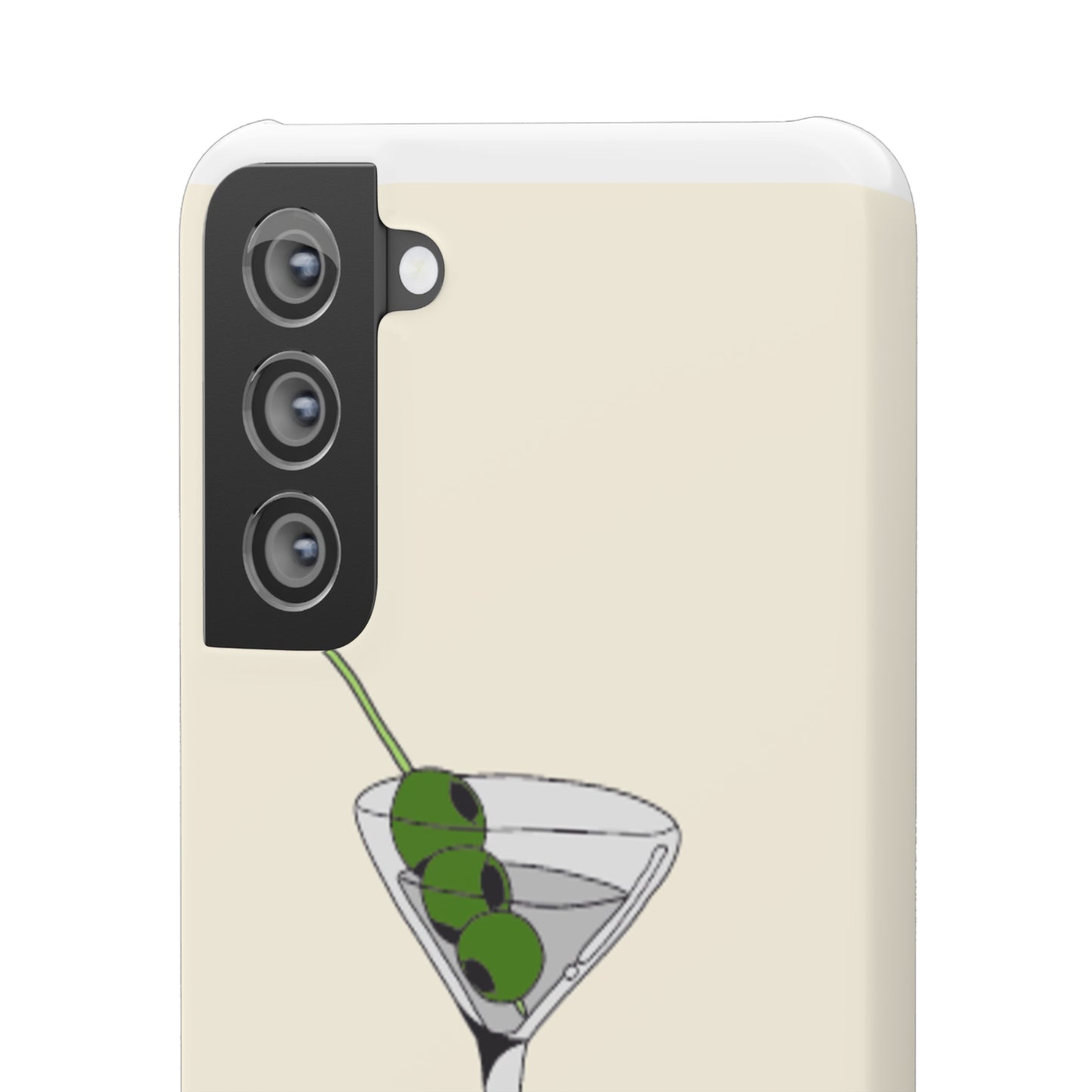 Olive Martini Phone Case with Card Holder