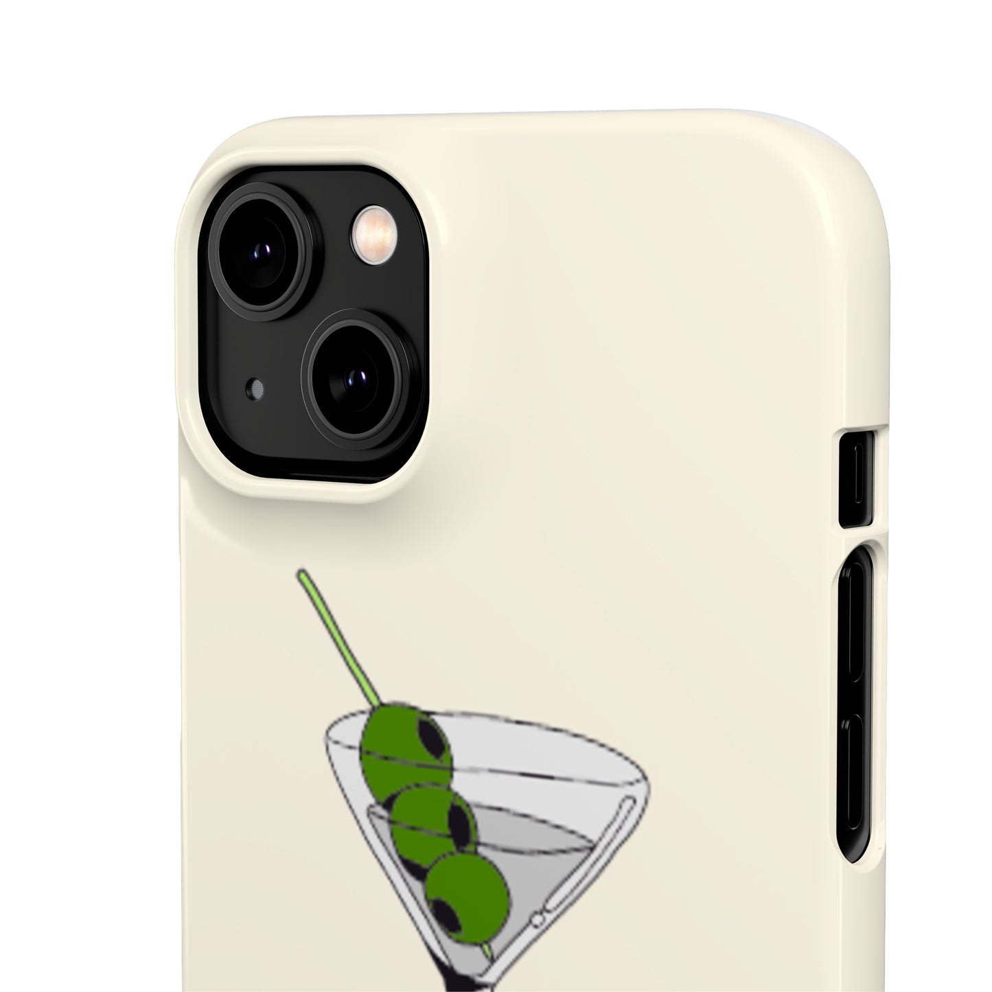 Olive Martini Phone Case with Card Holder