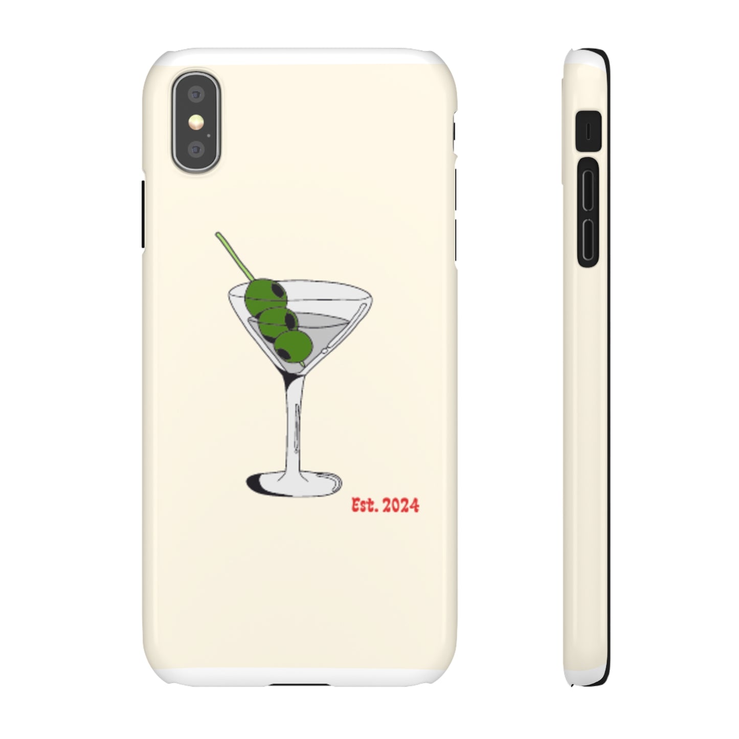 Olive Martini Phone Case with Card Holder