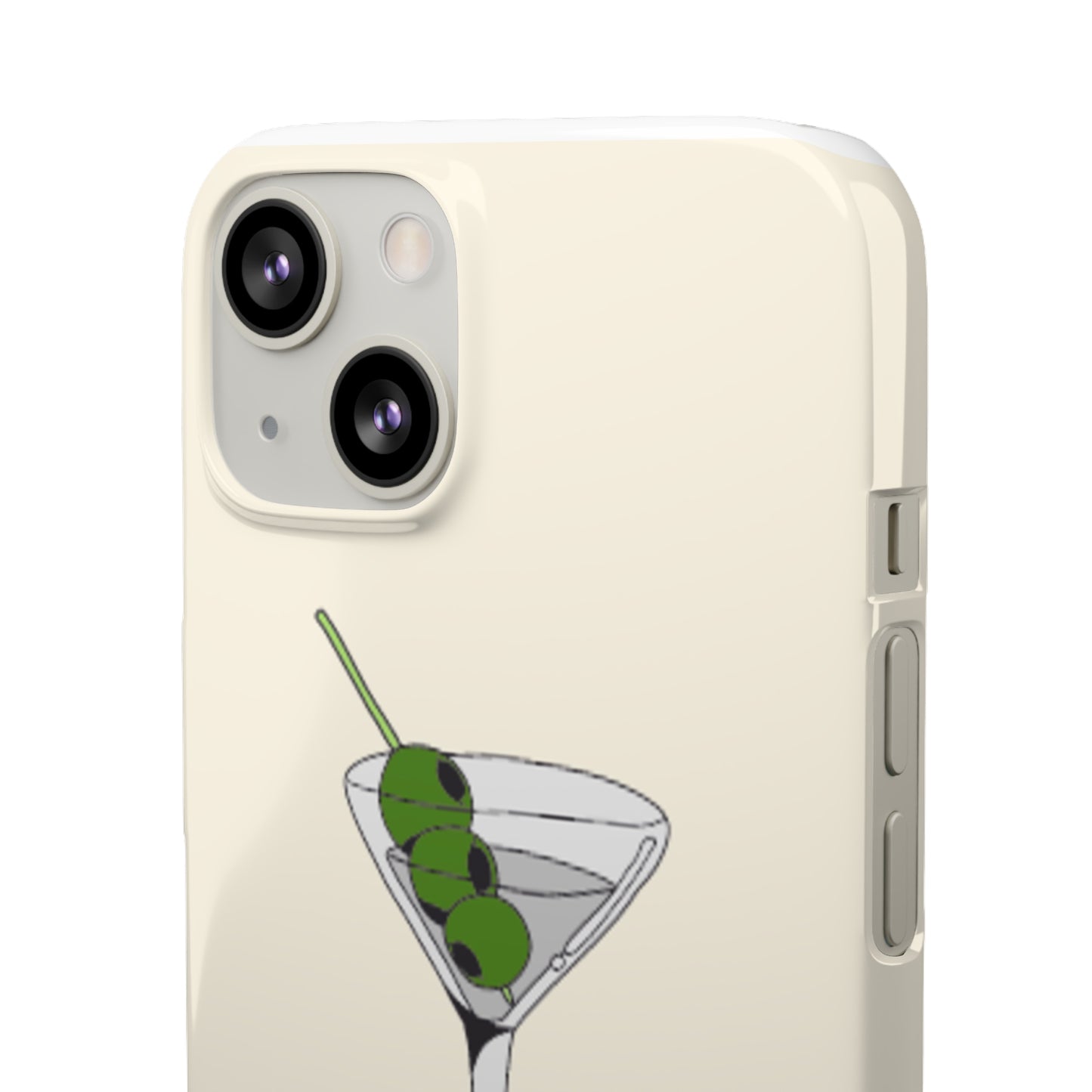 Olive Martini Phone Case with Card Holder