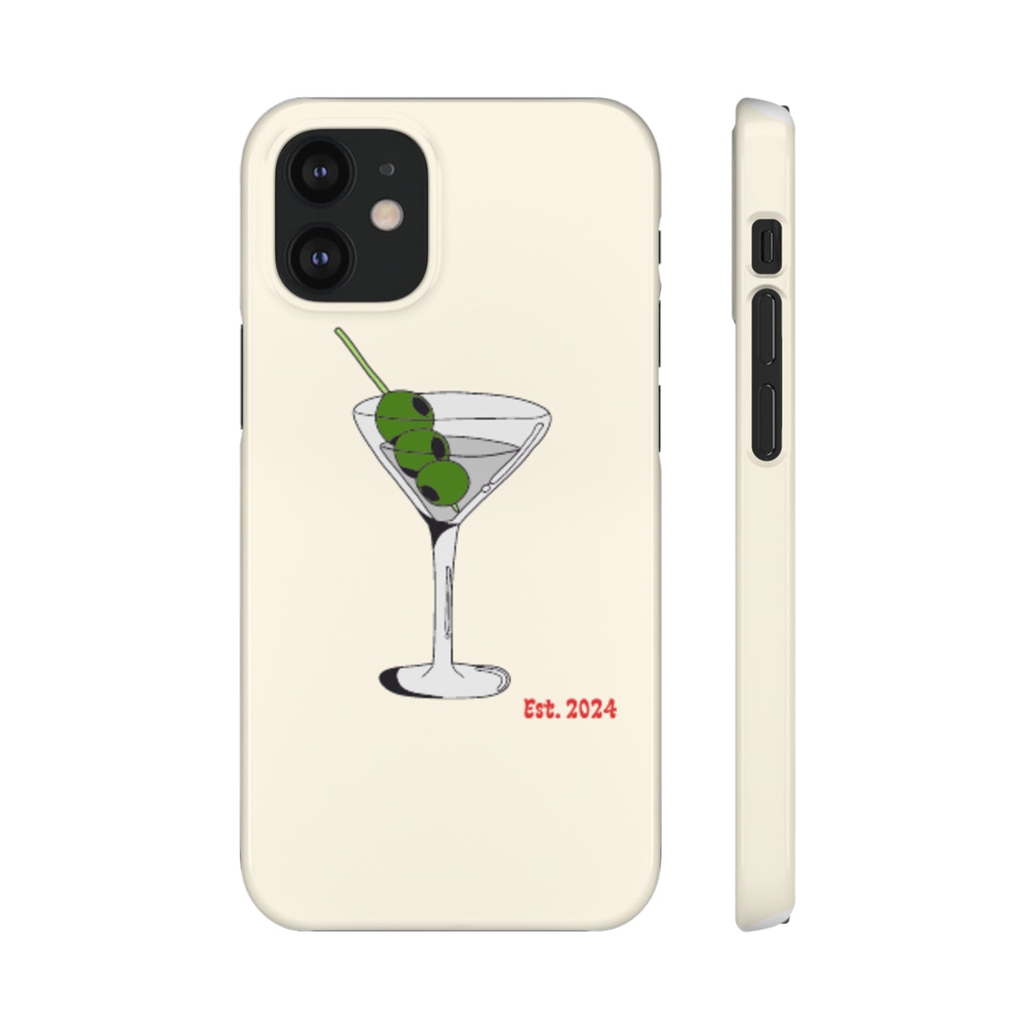 Olive Martini Phone Case with Card Holder