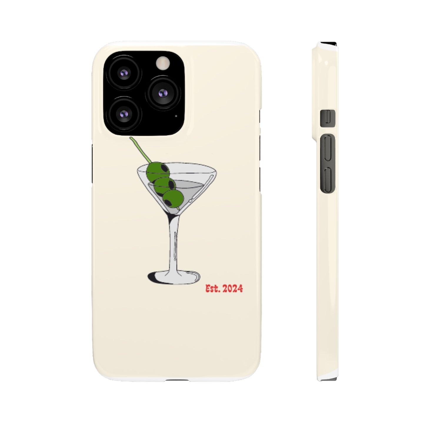 Olive Martini Phone Case with Card Holder