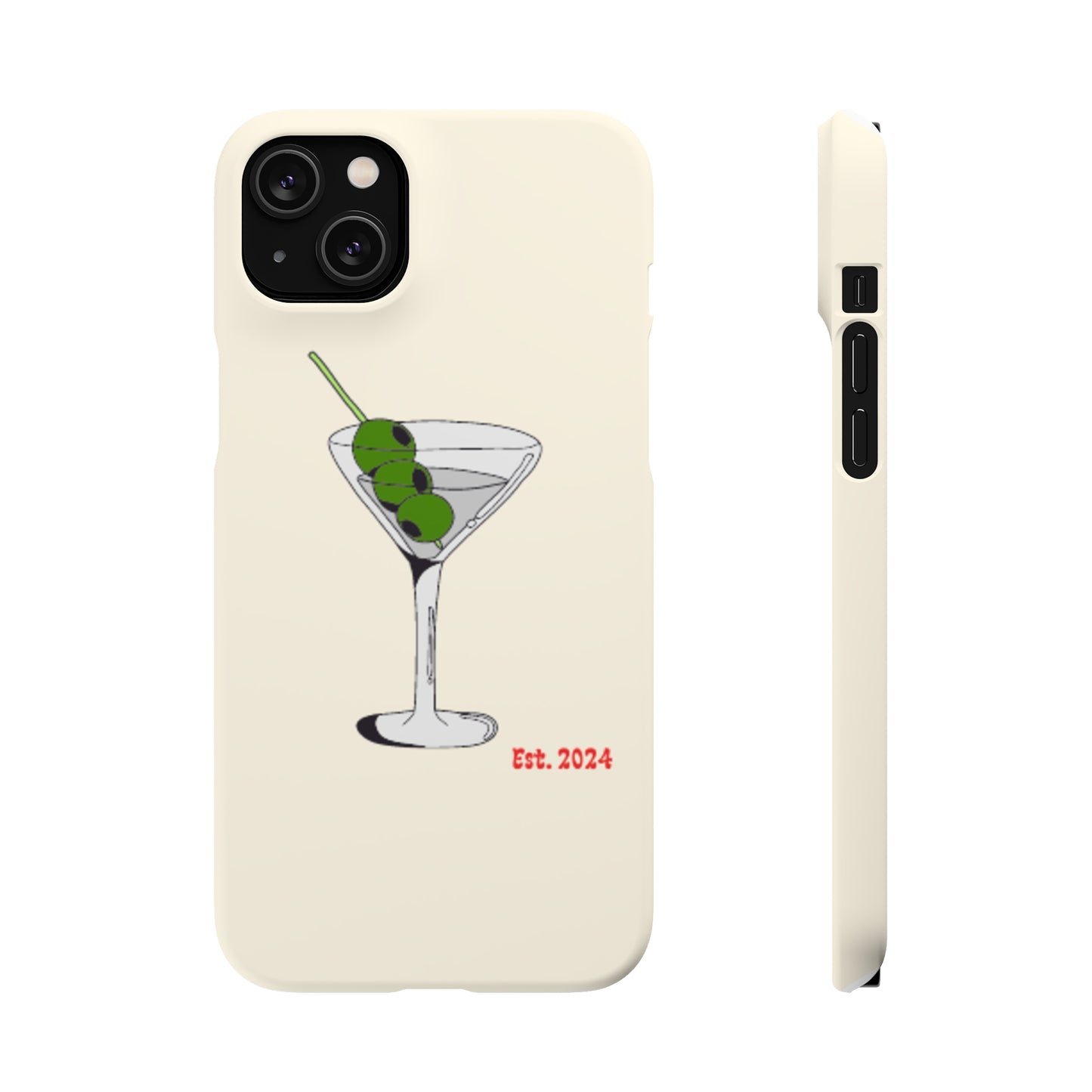 Olive Martini Phone Case with Card Holder