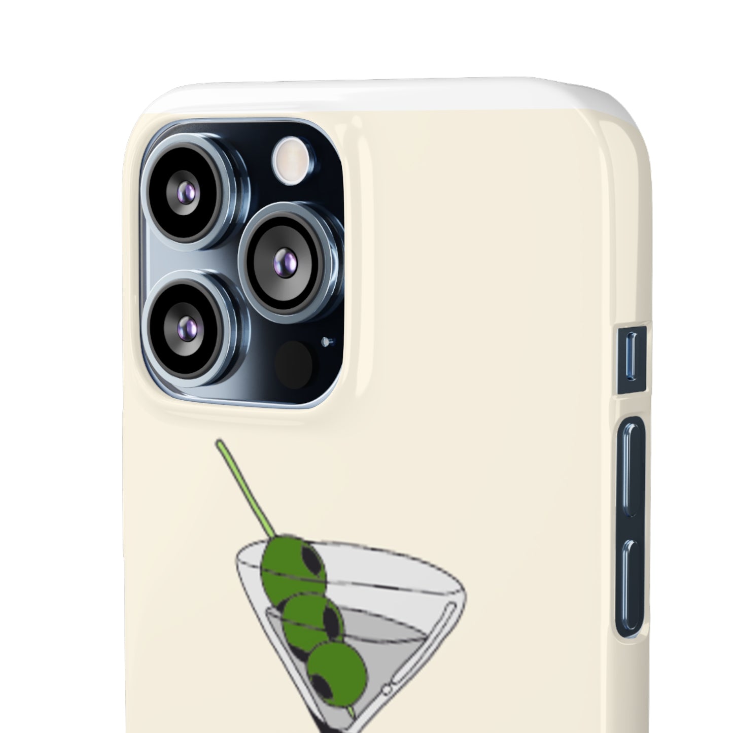 Olive Martini Phone Case with Card Holder