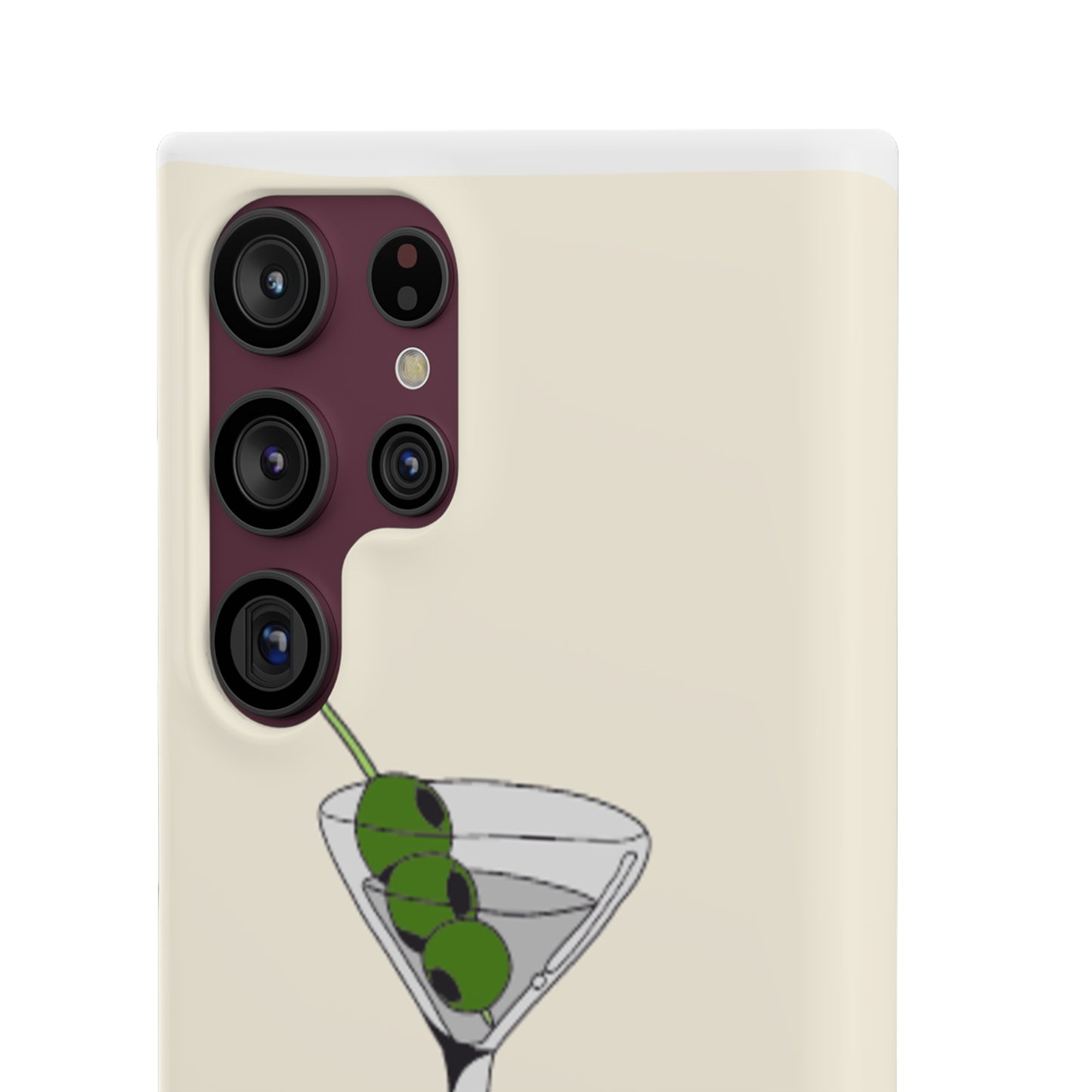 Olive Martini Phone Case with Card Holder