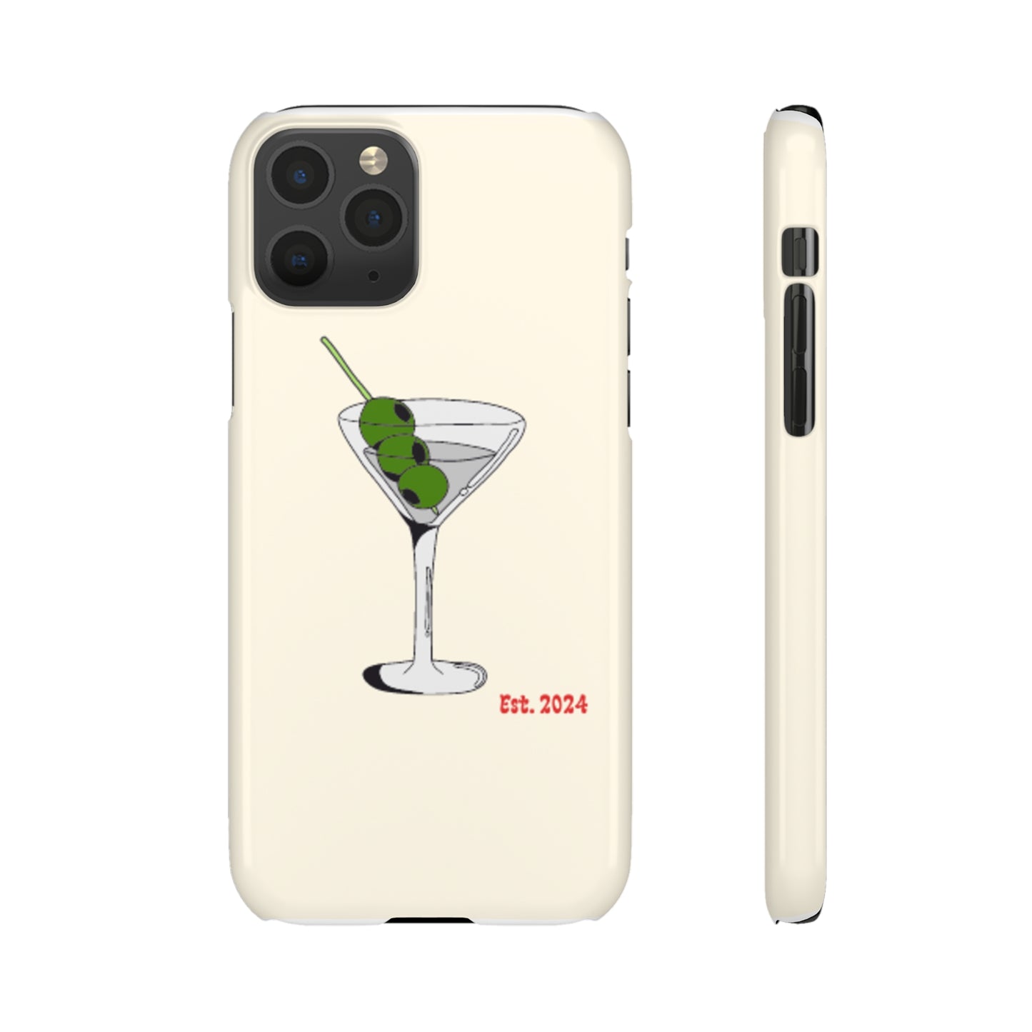 Olive Martini Phone Case with Card Holder