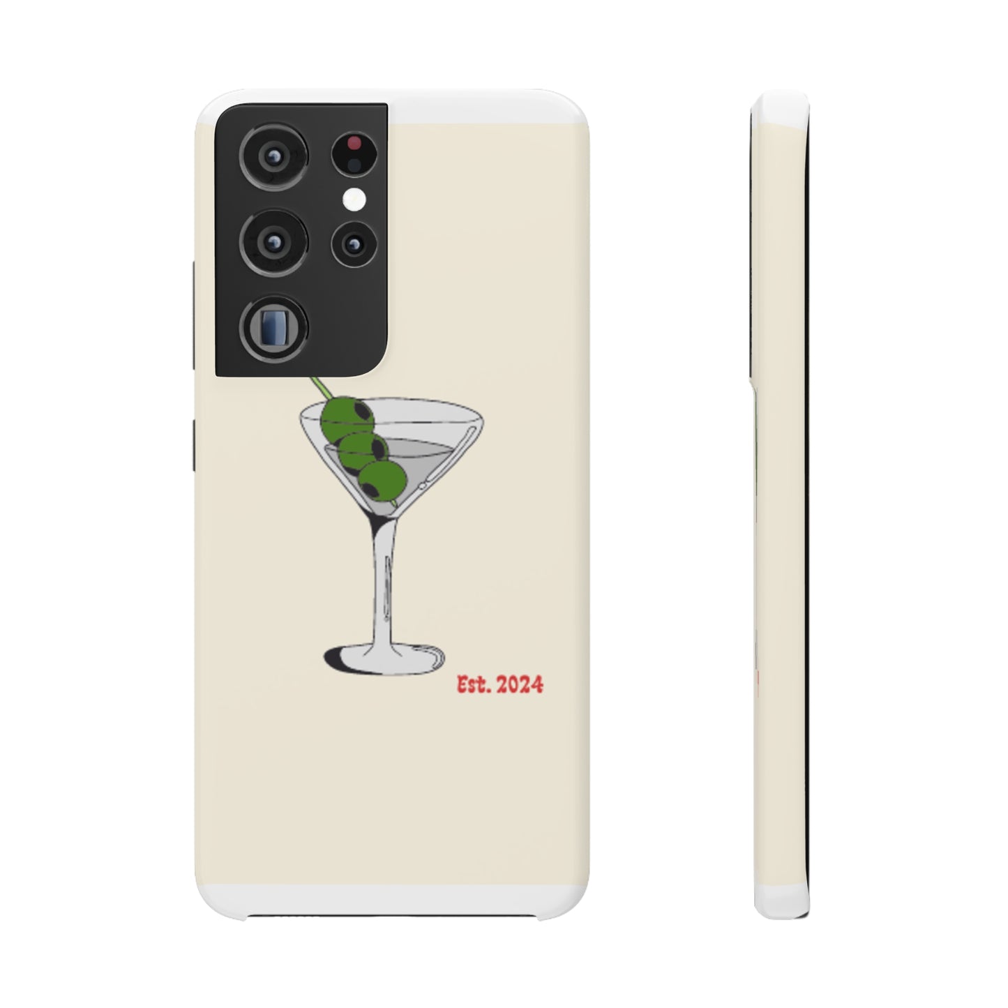 Olive Martini Phone Case with Card Holder