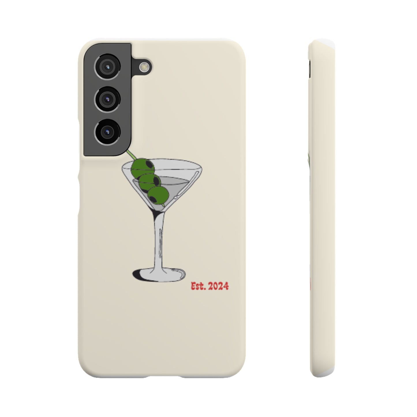 Olive Martini Phone Case with Card Holder